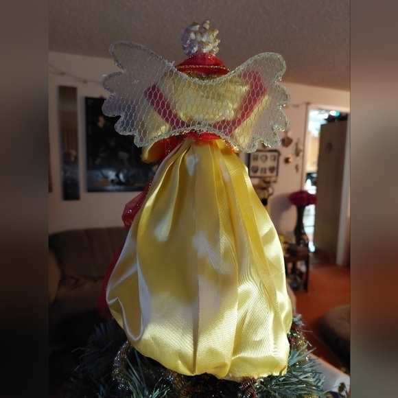 NWOT. Vintage* Angel Tree Topper, Gold Gown 90s (2 of 2) - Picture 4 of 7